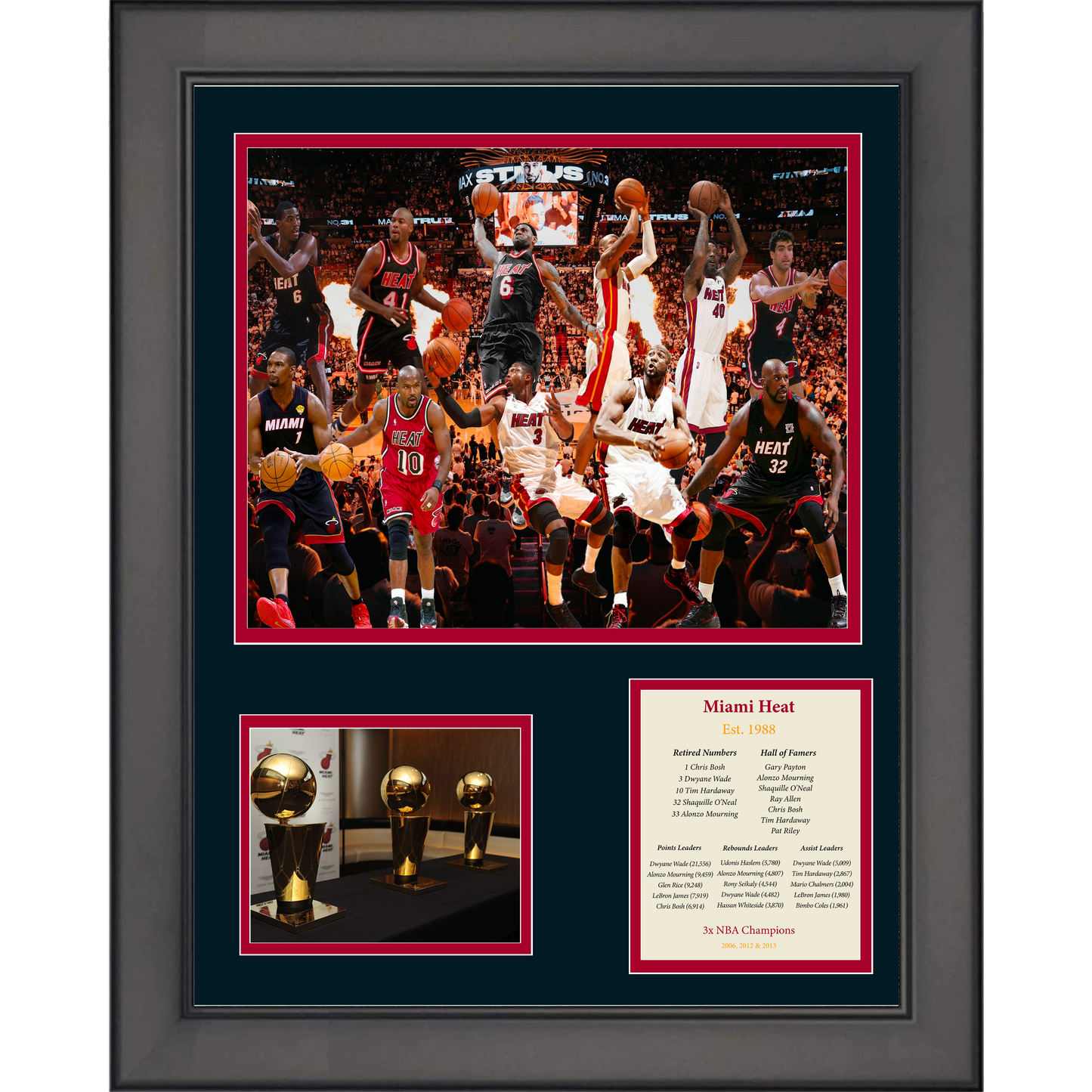 Framed All-Time Greats Legends 11"x14" Basketball Three Photo Collage