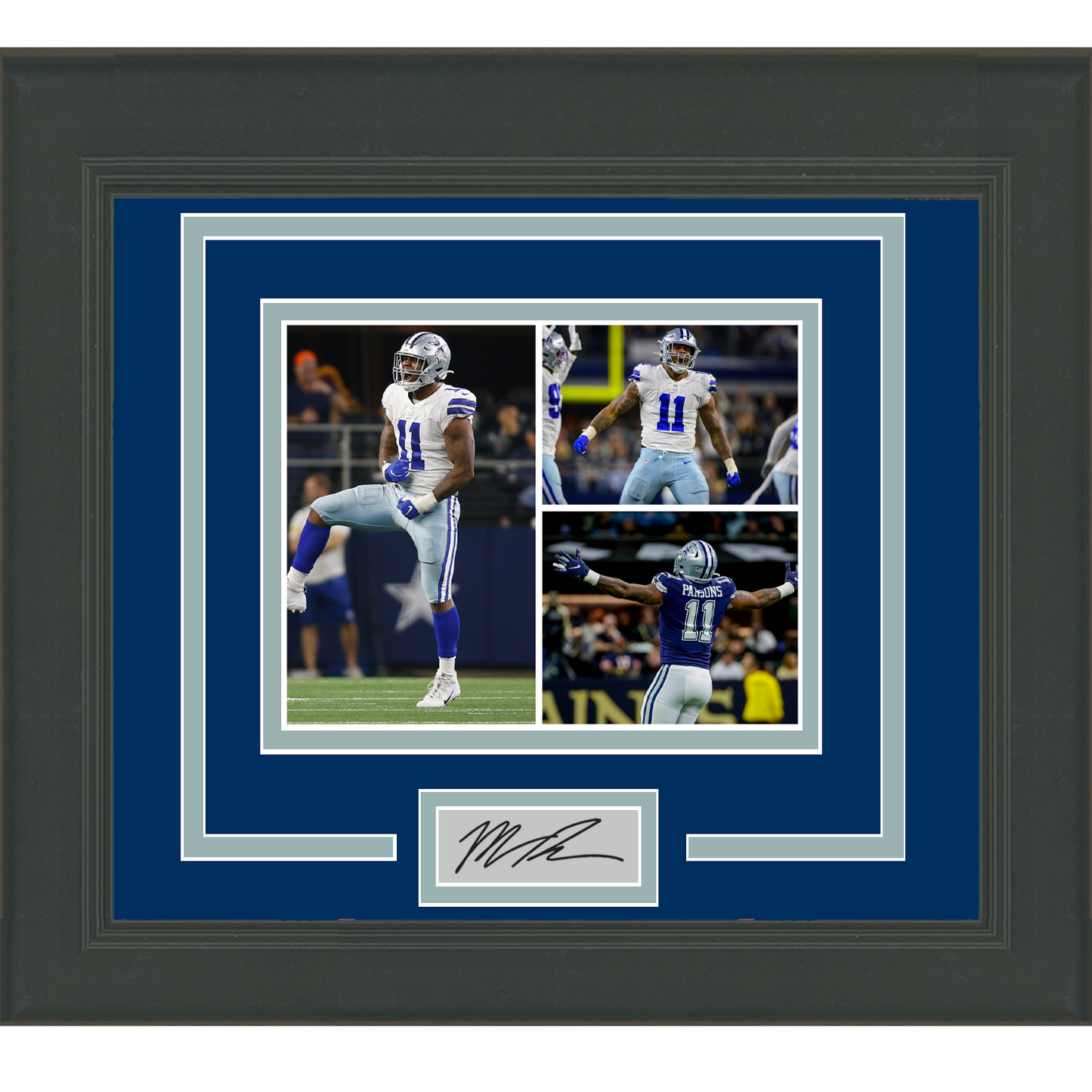 Framed Micah Parsons Facsimile Laser Engraved Signature Auto Dallas Cowboys 11x14 Football Photo