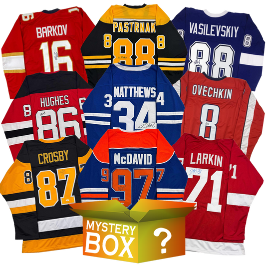 Active Stars Autographed/Signed Hockey Jersey Mystery Box with PSA JSA or Beckett COA
