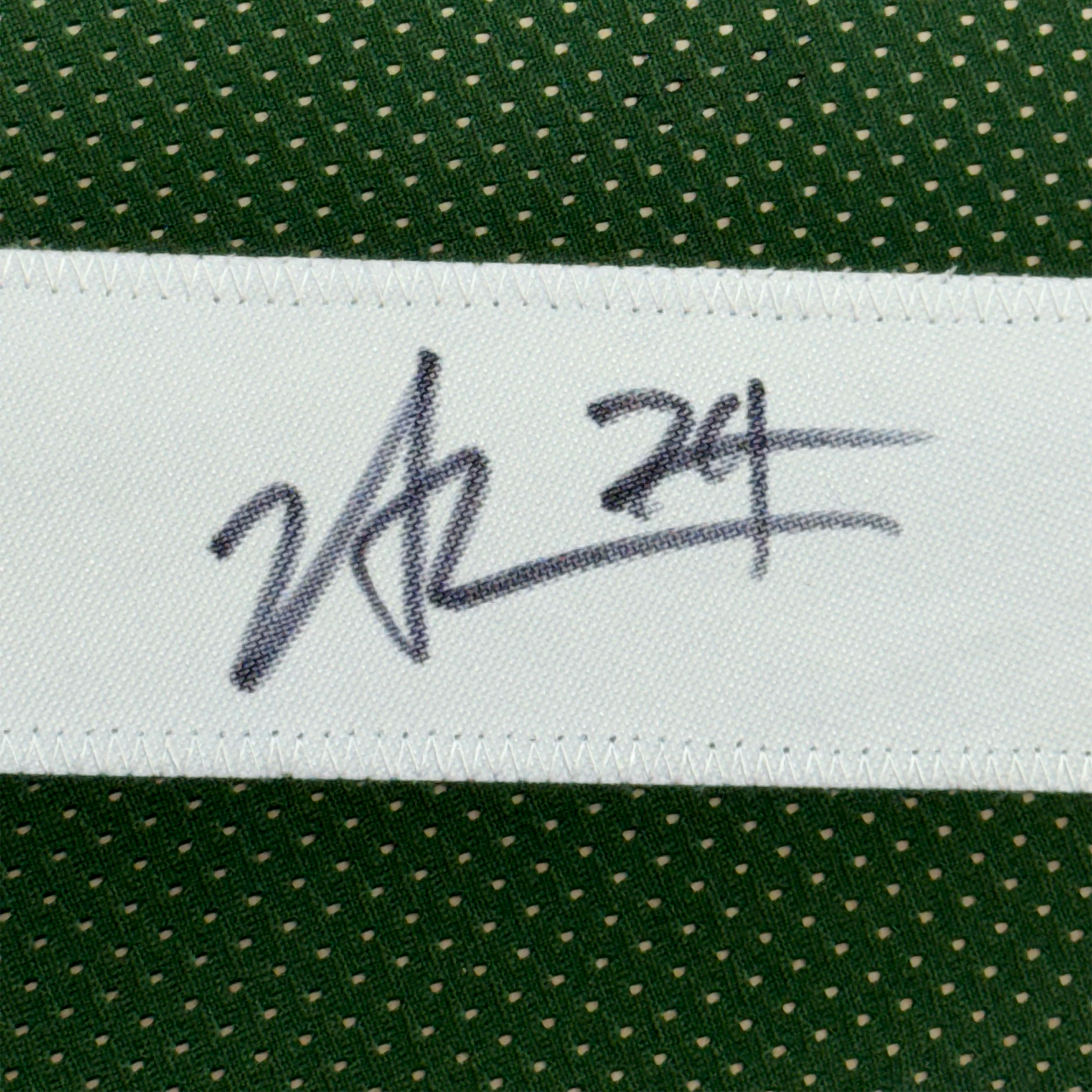 Framed Autographed/Signed Nick Mangold 35x39 New York Green Football Jersey JSA COA