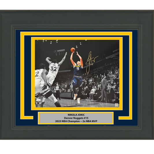 Framed Autographed/Signed Nikola Jokic Denver Nuggets 16x20 Basketball Photo JSA COA #4