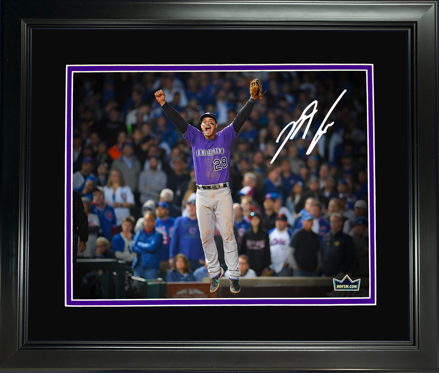 Framed Nolan Arenado Colorado Rockies Facsimile Laser Engraved Signature Auto 11"x14" Baseball Photo HOFSM Holo
