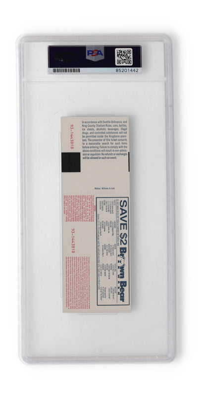 Nolan Ryan Signed September 22, 1993 Original Last Game Ticket Inscribed "My Last Game" PSA 10