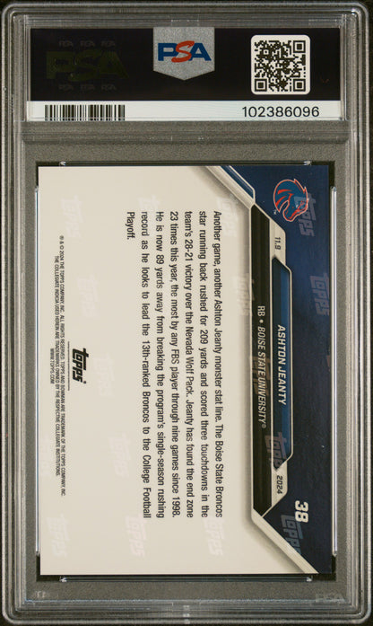 Graded 2024 Topps Bowman U Now Ashton Jeanty #38 Rookie RC Football Card PSA 9 Mint