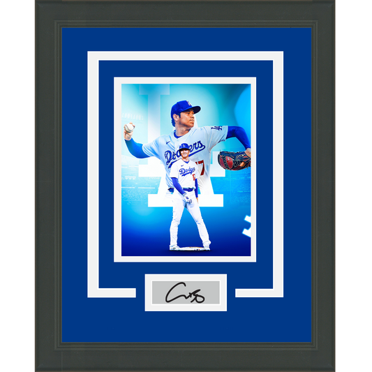 Framed Shohei Ohtani Facsimile Laser Engraved Signature Auto 11x14 Baseball Photo
