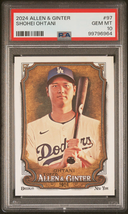 Graded 2024 Topps Allen & Ginter Shohei Ohtani #97 Baseball Card PSA 10 Gem Mint
