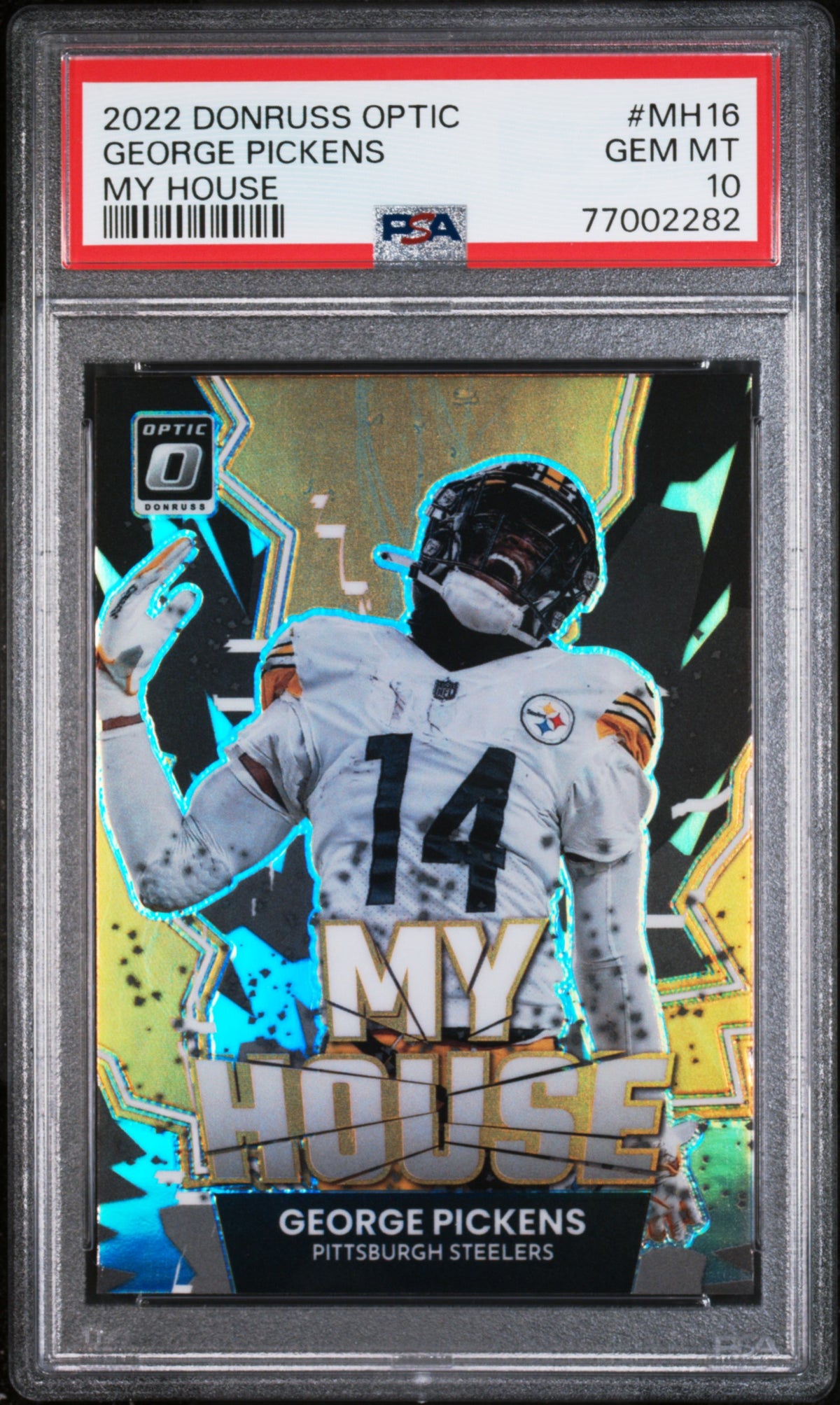 Graded 2022 Panini Donruss Optic George Pickens #MH16 My House Rookie RC Football Card PSA 10 Gem Mint