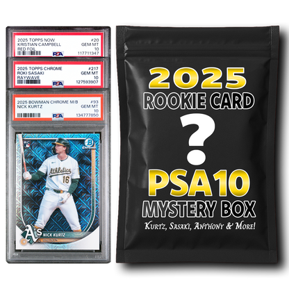 PSA 10 Graded 2025 MLB Baseball Rookie Card Mystery Box (Kurtz, McGonigle, Anthony, Griffin & More!)