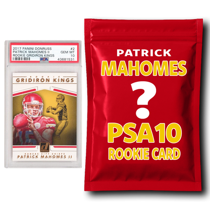 Patrick Mahomes PSA 10 Graded Football Rookie Card Mystery Pack