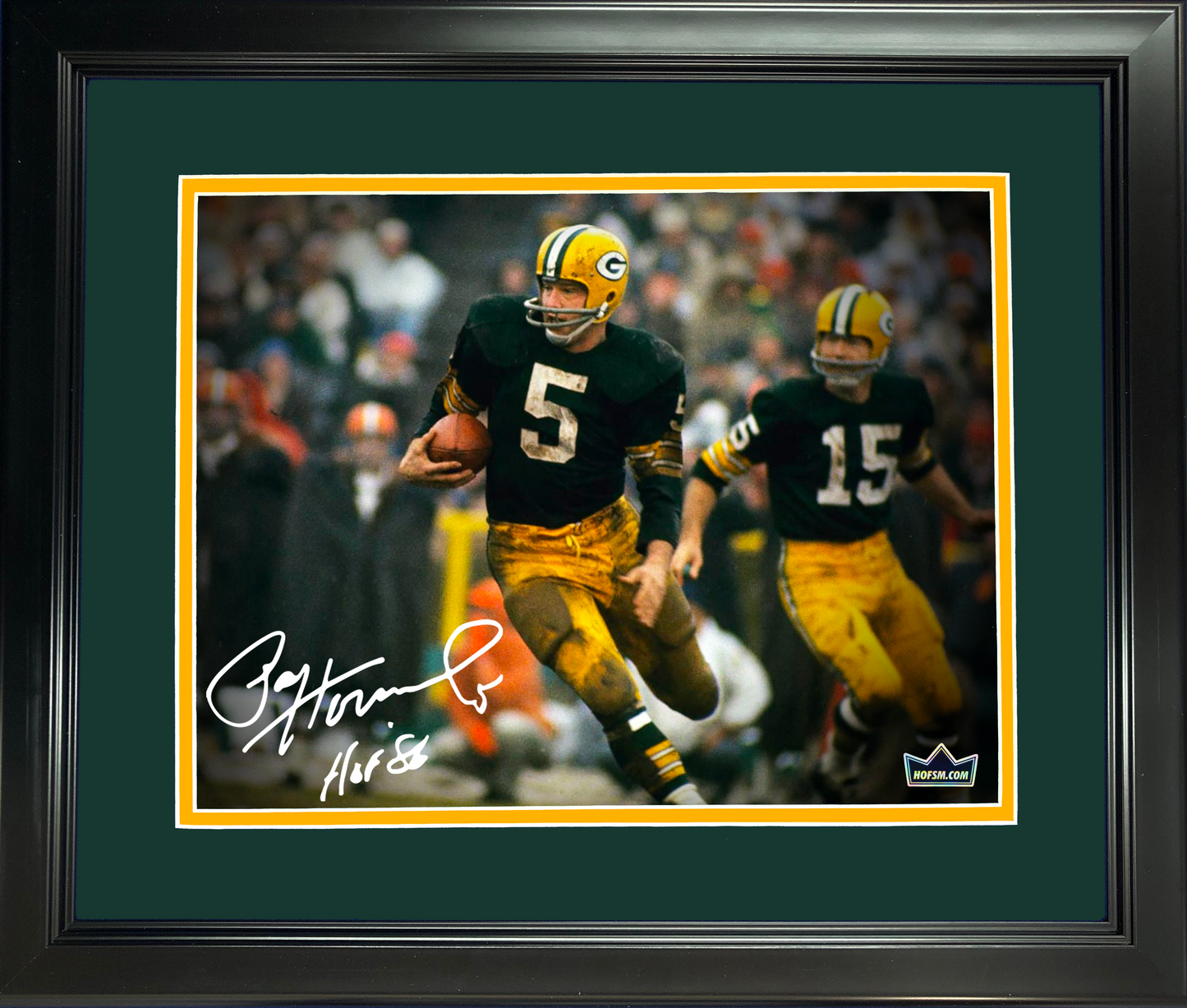 Framed Paul Hornung Green Bay Packers Facsimile Laser Engraved Signature Auto 11"x14" Football Photo HOFSM Holo
