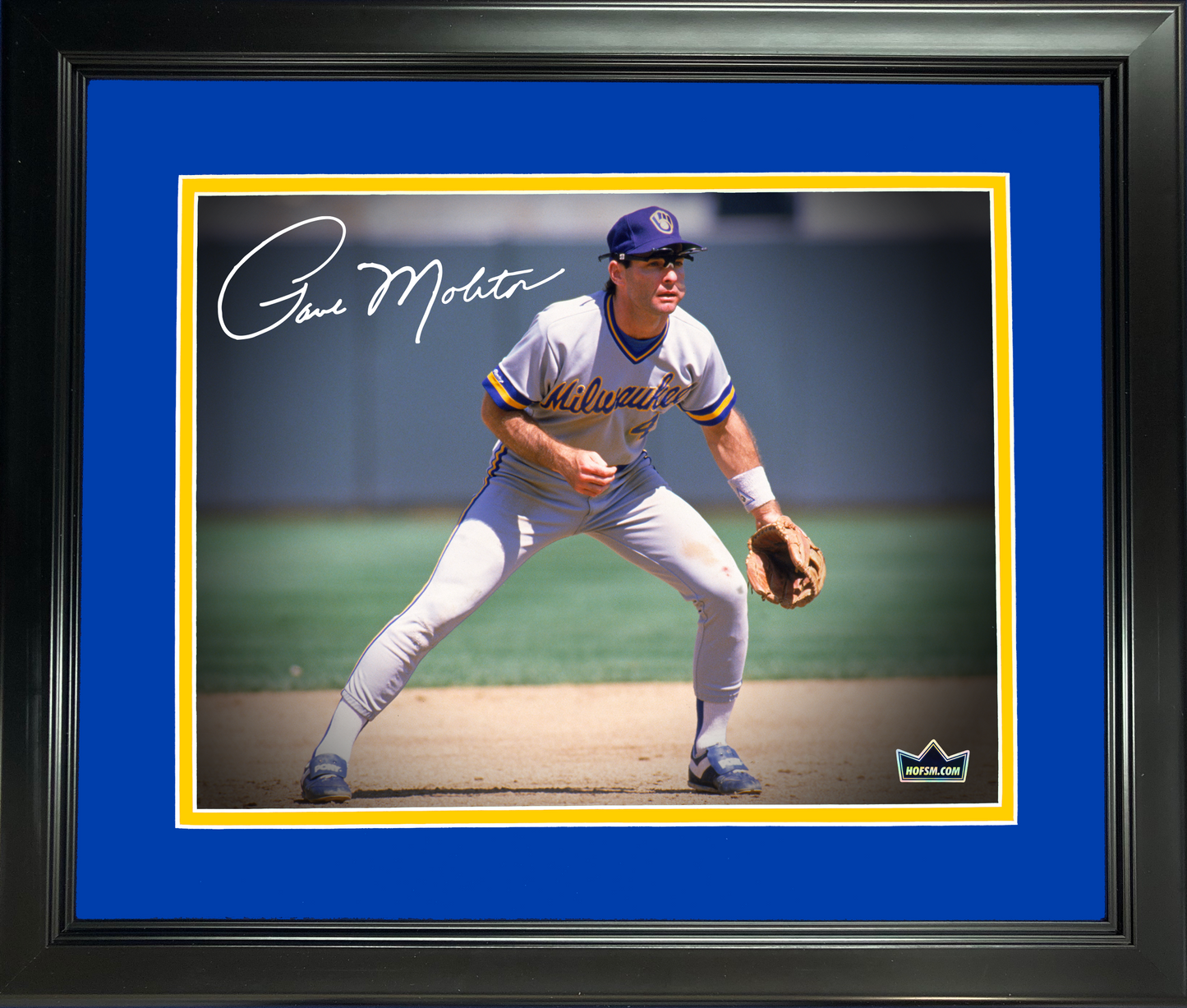 Framed Paul Molitor Milwaukee Brewers Facsimile Laser Engraved Signature Auto 11"x14" Baseball Photo HOFSM Holo
