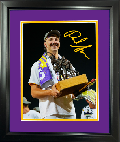 Framed Paul Skenes 2023 College World Series MVP Facsimile Laser Engraved Signature Auto 11"x14" Baseball Photo HOFSM Holo
