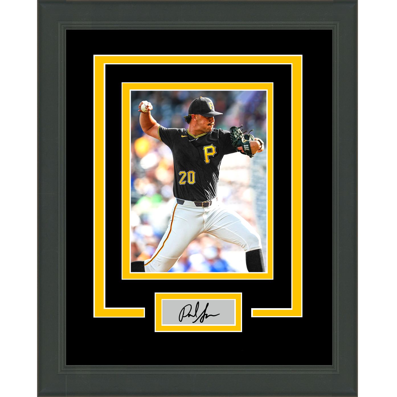 Framed Paul Skenes Facsimile Laser Engraved Signature Auto Pittsburgh Pirates 11x14 Baseball Photo