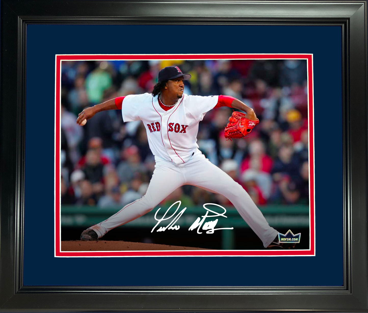 Framed Pedro Martinez Boston Red Sox Facsimile Laser Engraved Signature Auto 11"x14" Baseball Photo HOFSM Holo