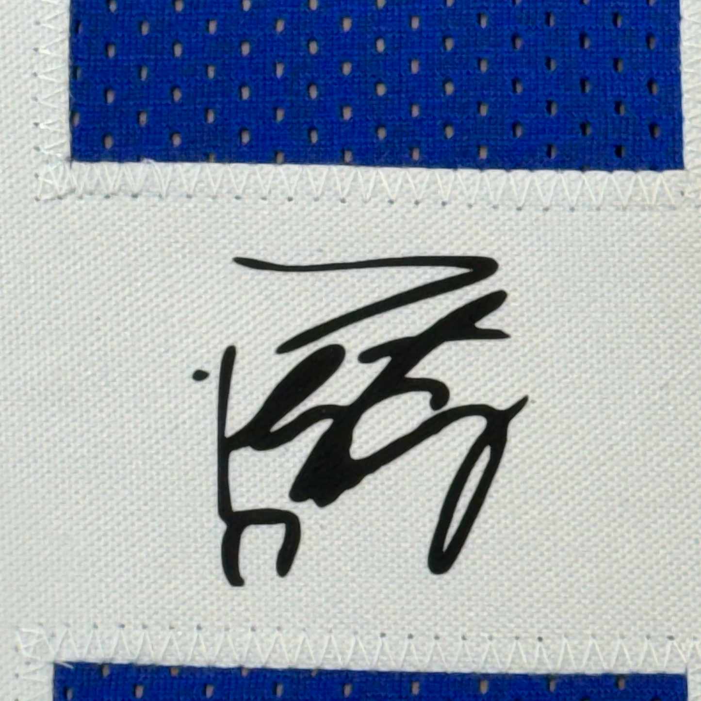 Framed Facsimile Autographed Peyton Manning 35x39 Indianapolis Blue Reprint Laser Auto Football Jersey