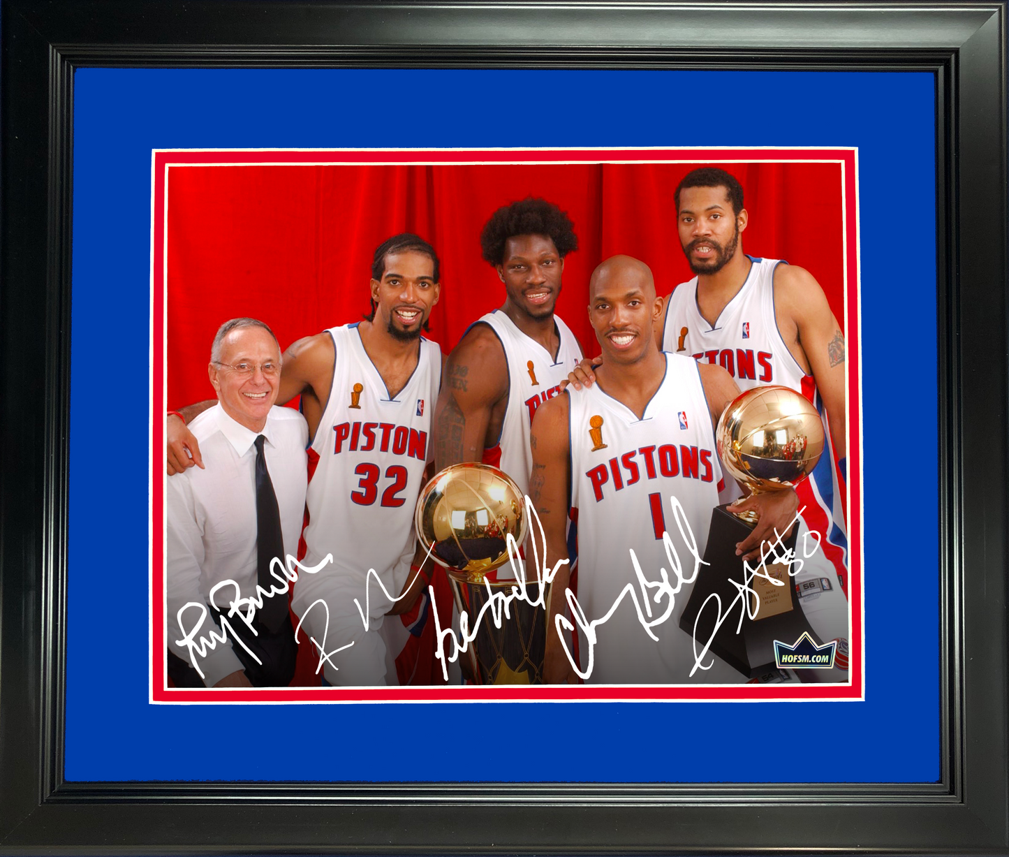 Framed Bad Boys  Facsimile Laser Engraved Signature Auto 11"x14" Basketball Photo HOFSM Holo