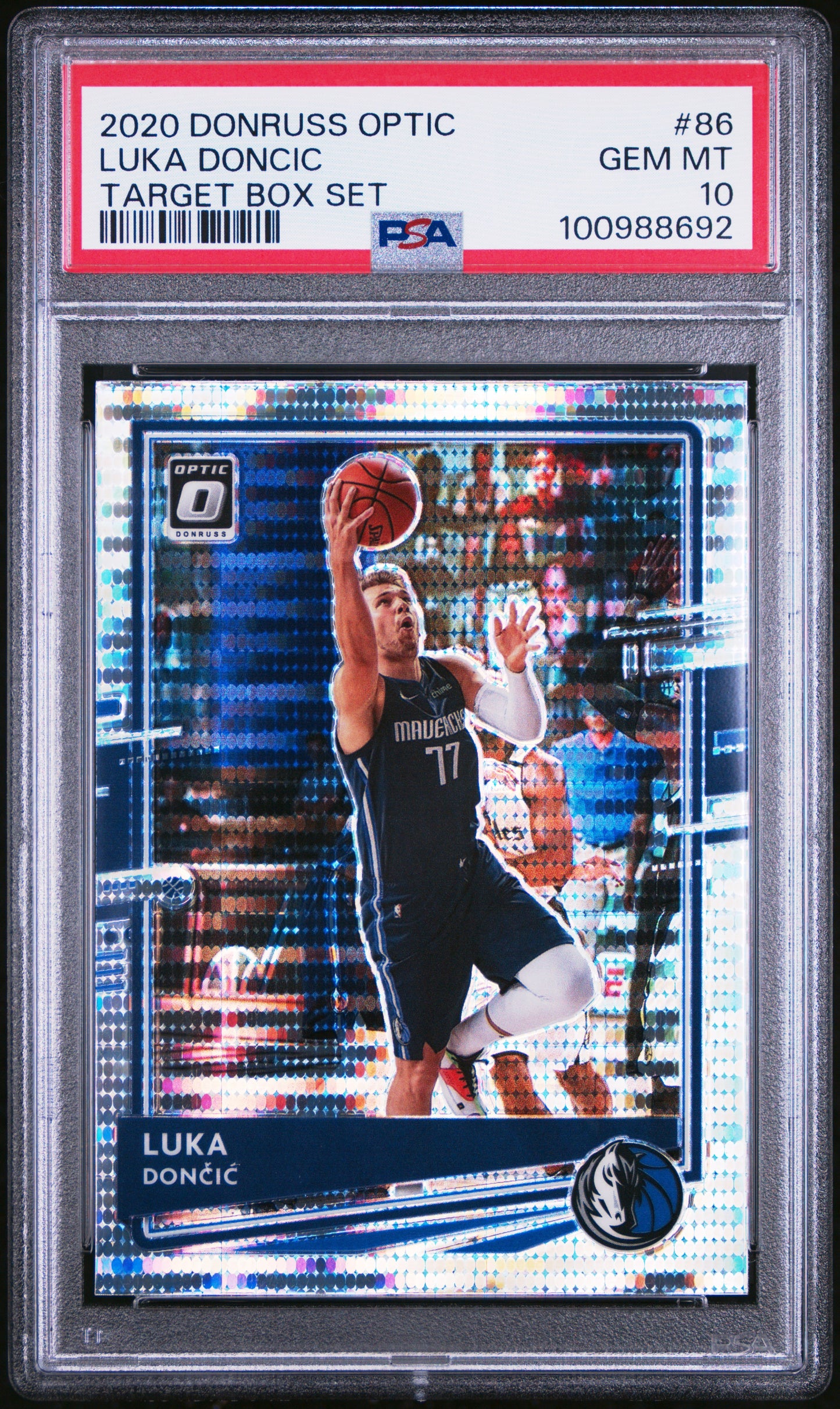 Graded 2020 Panini Donruss Optic Luka Doncic #86 Target Box Set Basketball Card PSA 10 Gem Mint