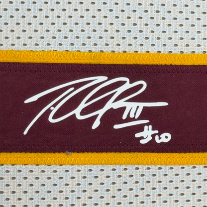 Framed Facsimile Autographed Robert Griffin III 35x39 Washington White Reprint Laser Auto Football Jersey
