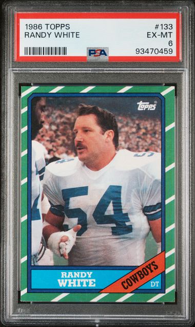 Graded 1986 Topps Randy White #133 Football Card PSA 6 EX-MT