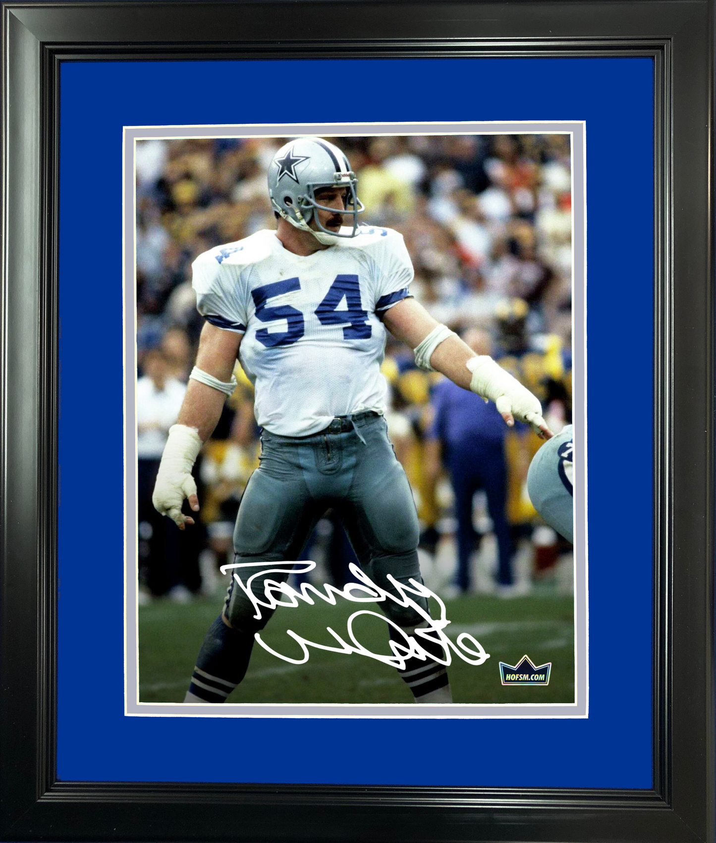 Framed Randy White Dallas Cowboys Facsimile Laser Engraved Signature Auto 11"x14"Football Photo HOFSM Holo