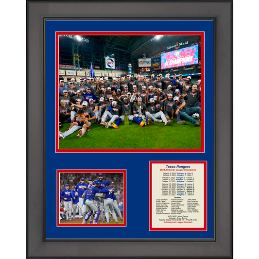 Framed Texas Rangers 2023 American League ALCS Champions 11"x14" Three Photo Collage