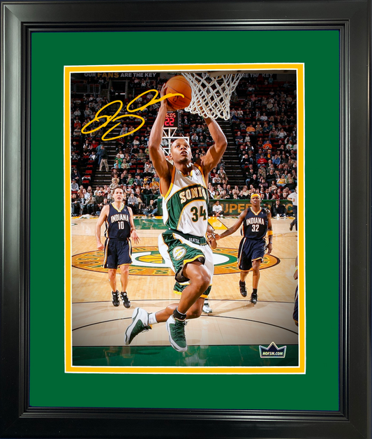 Framed Ray Allen Facsimile Laser Engraved Signature Auto Seattle Supersonics 11"x14"Basketball Photo HOFSM Holo