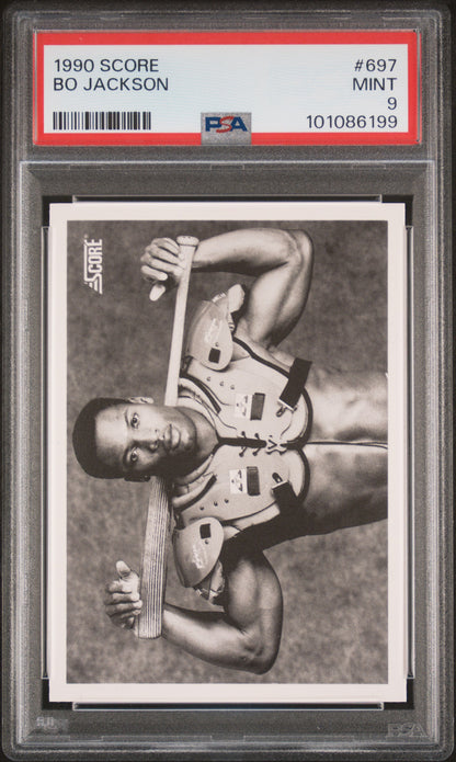 Graded 1990 Panini Score Bo Jackson #697 Baseball Card PSA 9 Mint