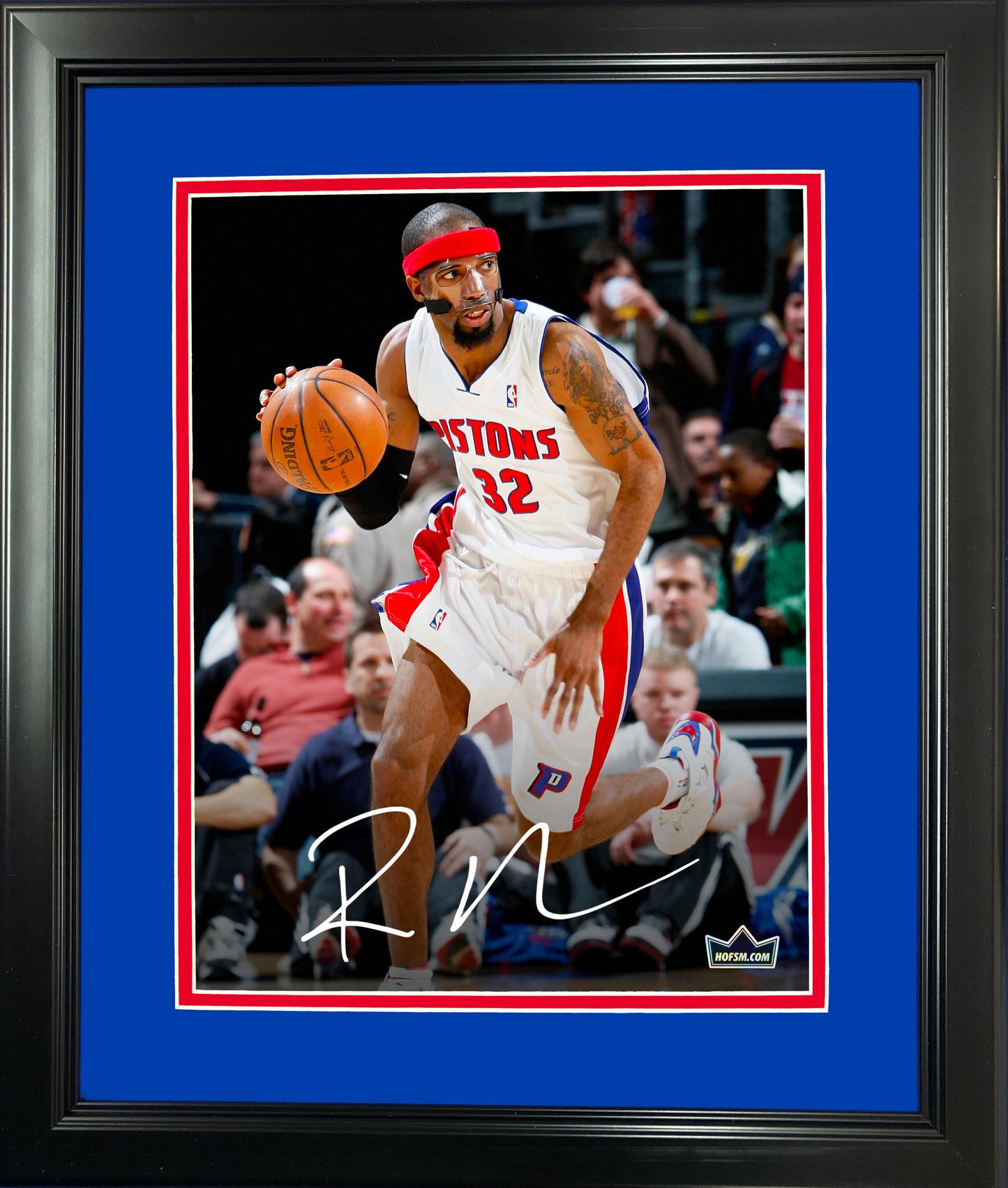Framed Richard Hamilton Facsimile Laser Engraved Signature Auto 11"x14"Basketball Photo HOFSM Holo