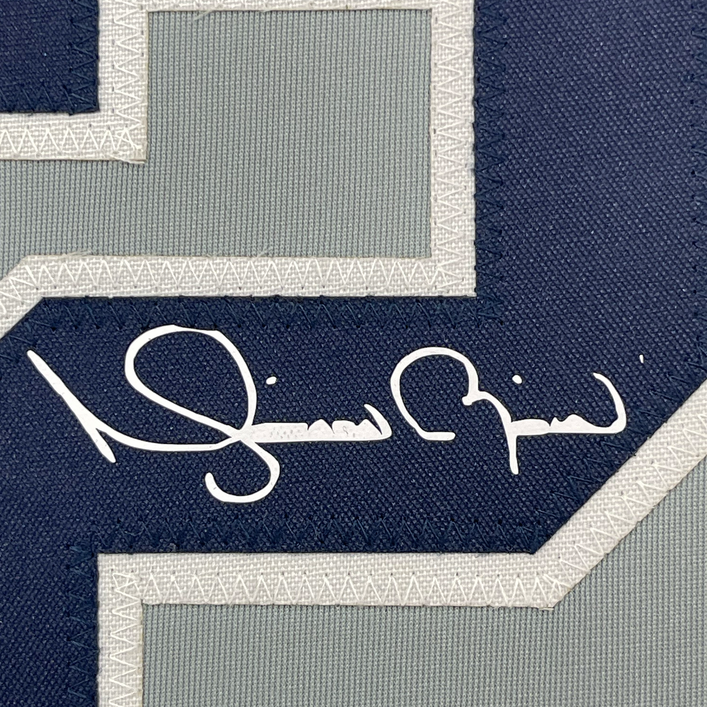 Framed Facsimile Autographed Mariano Rivera 35x39 New York Grey Reprint Laser Auto Baseball Jersey