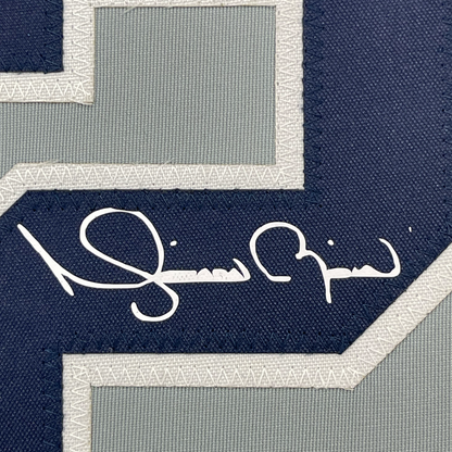 Framed Facsimile Autographed Mariano Rivera 35x39 New York Grey Reprint Laser Auto Baseball Jersey