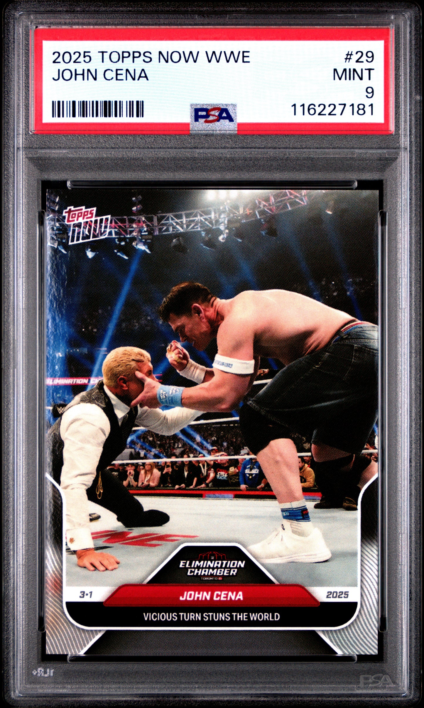 Graded 2025 Topps Now WWE John Cena #29 Wrestling Card PSA 9 Mint