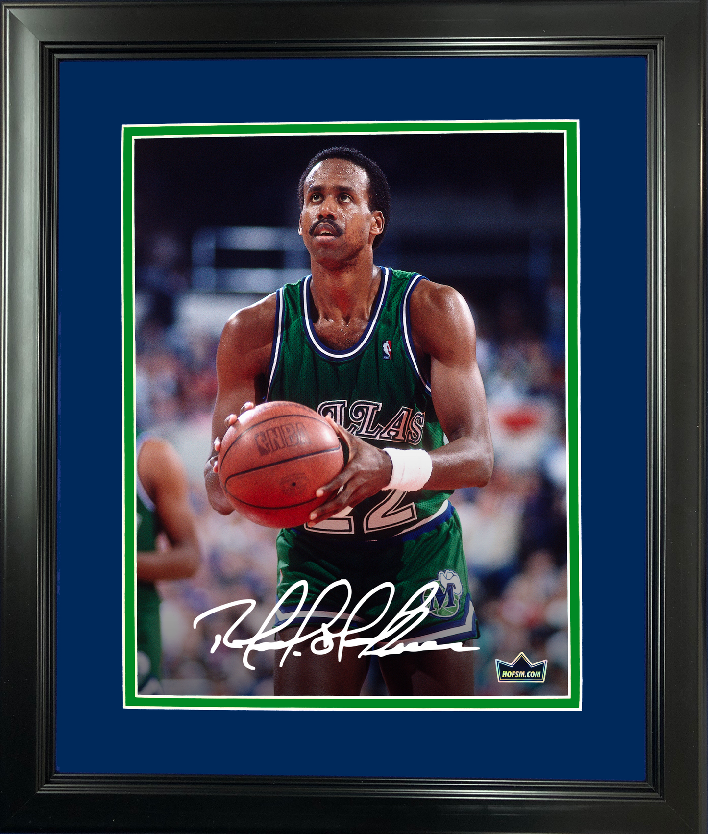 Framed Rolando Blackman Facsimile Laser Engraved Signature Auto 11"x14"Basketball Photo HOFSM Holo