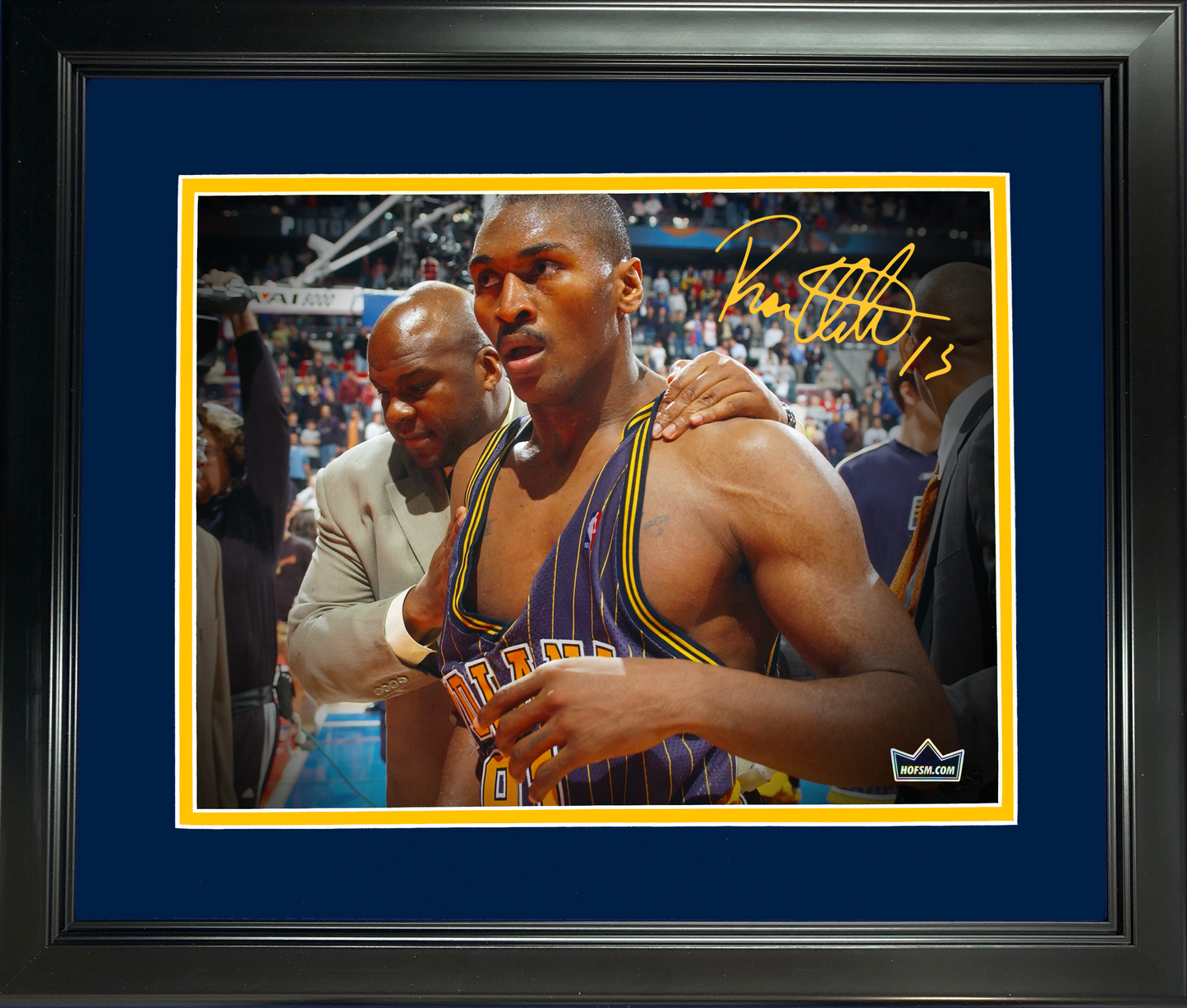 Framed Ron Artest Facsimile Laser Engraved Signature Auto 11"x14"Basketball Photo HOFSM Holo