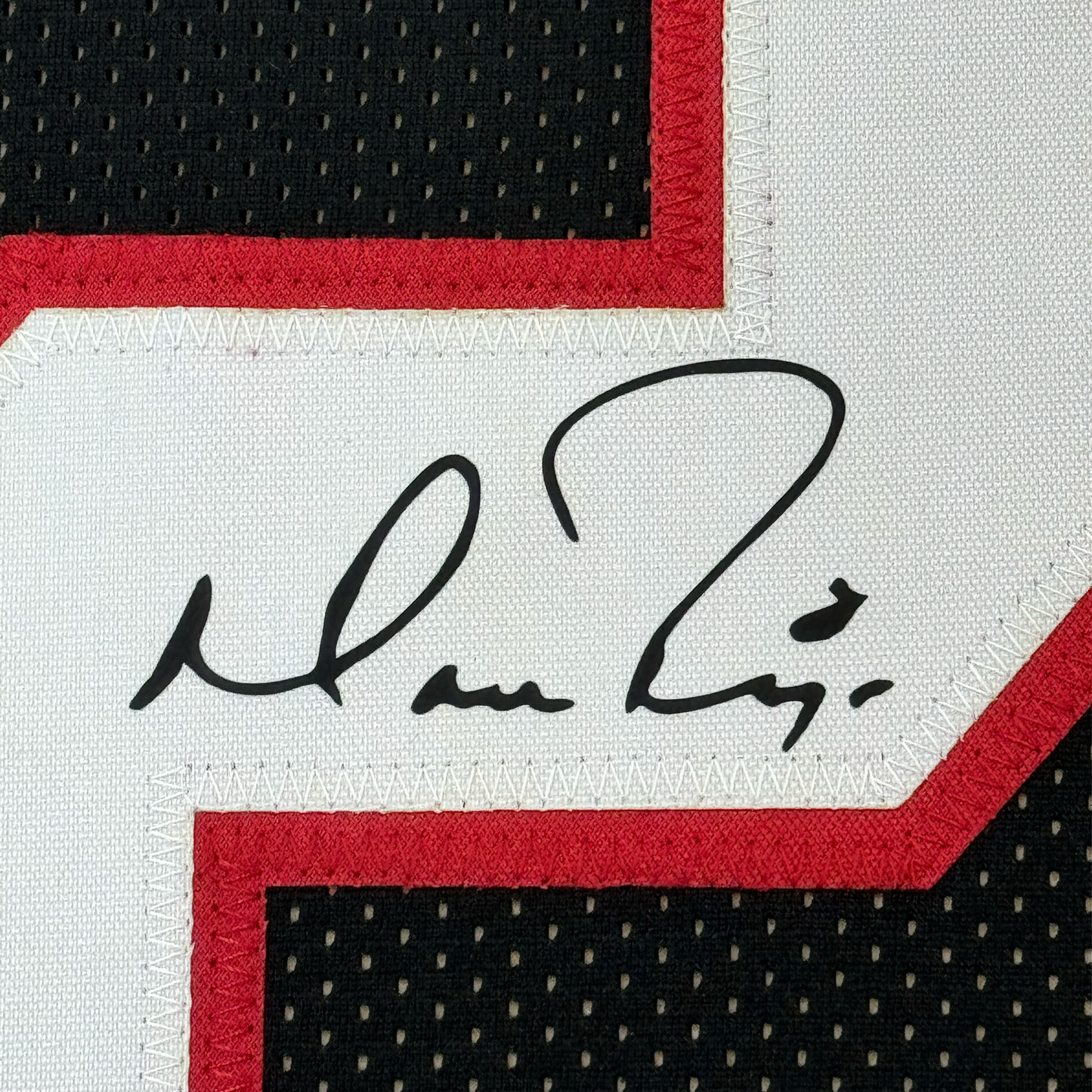Framed Facsimile Autographed Matt Ryan 35x39 Atlanta Black Retro Reprint Laser Auto Football Jersey