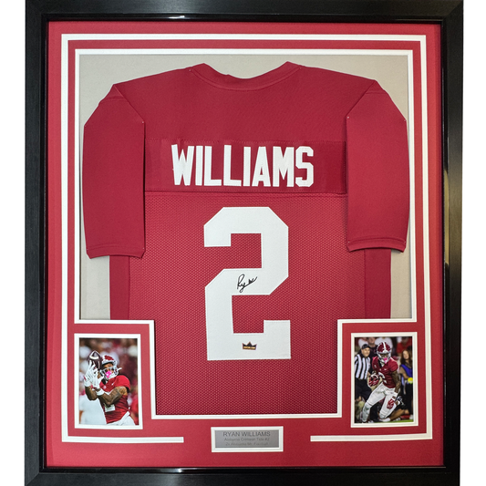 Framed Facsimile Autographed Ryan Williams 35x39 Alabama Red Reprint Laser Auto College Football Jersey