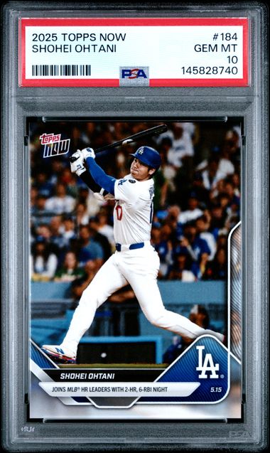 Graded 2025 Topps Now Shohei Ohtani #184 Baseball Card PSA 10 Gem Mint