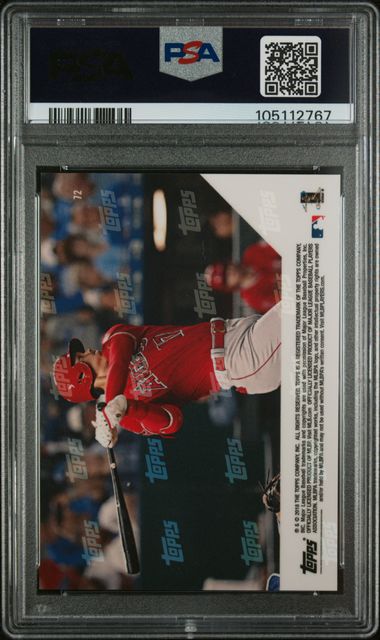 Graded 2018 Topps Now Shohei Ohtani #72 First Career Triple Clears Bases in 5 Run 7th Inning Rookie RC Baseball Card PSA 10 Gem Mint