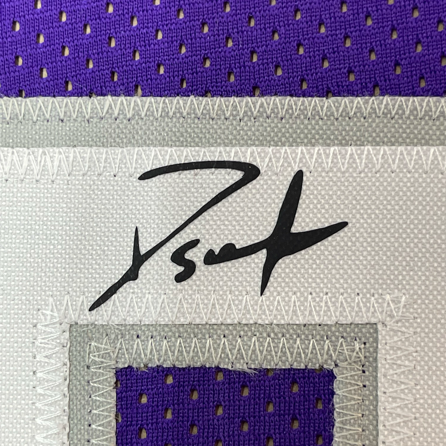 Framed Facsimile Autographed Domantas Sabonis 35x39 Sacramento Purple Reprint Laser Auto Basketball Jersey