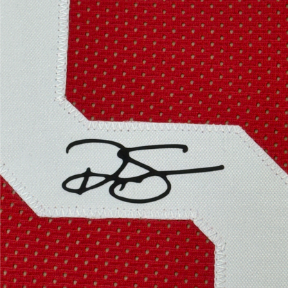 Framed Facsimile Autographed Ralph Sampson 35x39 Houston Red Reprint Laser Auto Basketball Jersey