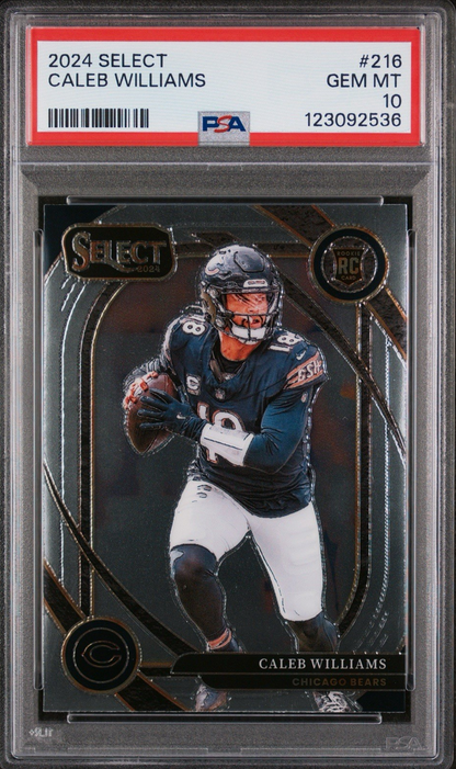 Graded 2024 Panini Select Caleb Williams #216 Rookie RC Football Card PSA 10 Gem Mint