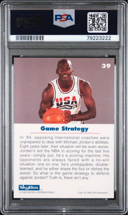 Graded 1992 Skybox Michael Jordan #39 USA Basketball Card PSA 10 Gem Mint