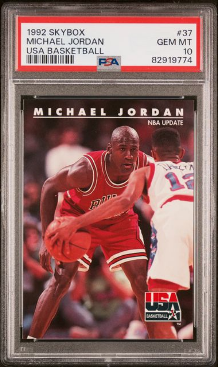 Graded 1992 Skybox Michael Jordan #37 USA Basketball Card PSA 10 Gem Mint