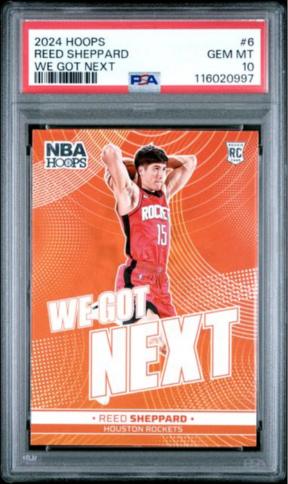 Graded 2024 Panini Hoops Reed Sheppard #6 We Got Next Rookie RC Basketball Card PSA 10 Gem Mint