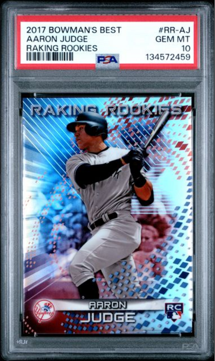 Graded 2017 Topps Bowmans Best Aaron Judge #RRAJ Raking Rookies Rookie RC Baseball Card PSA 10 Gem Mint