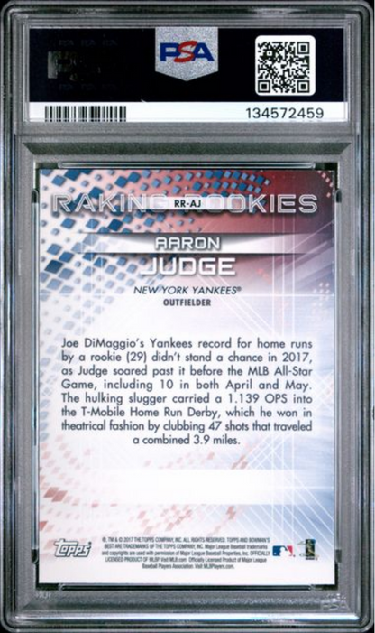 Graded 2017 Topps Bowmans Best Aaron Judge #RRAJ Raking Rookies Rookie RC Baseball Card PSA 10 Gem Mint