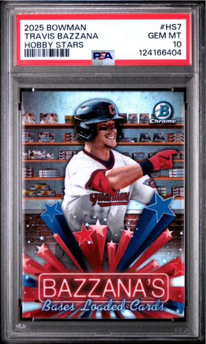 Graded 2025 Topps Bowman Travis Bazzana #HS7 Hobby Stars Rookie RC Baseball Card PSA 10 Gem Mint