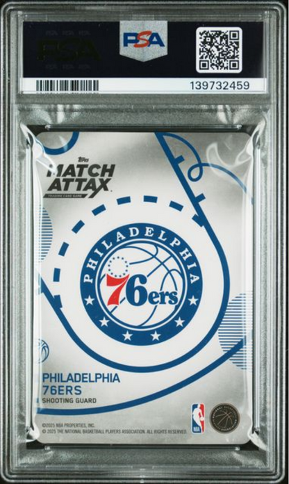 Graded 2025 Topps Match Attax VJ Edgecombe #BBVE Breakthrough Ballers Rookie RC Basketball Card PSA 10 Gem Mint