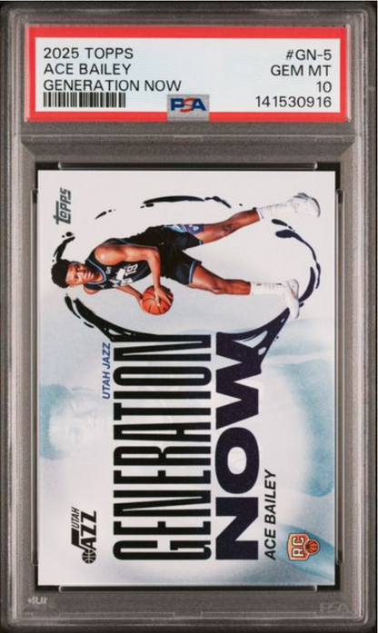 Graded 2025 Topps Ace Bailey #GN5 Generation Now Rookie RC Basketball Card PSA 10 Gem Mint
