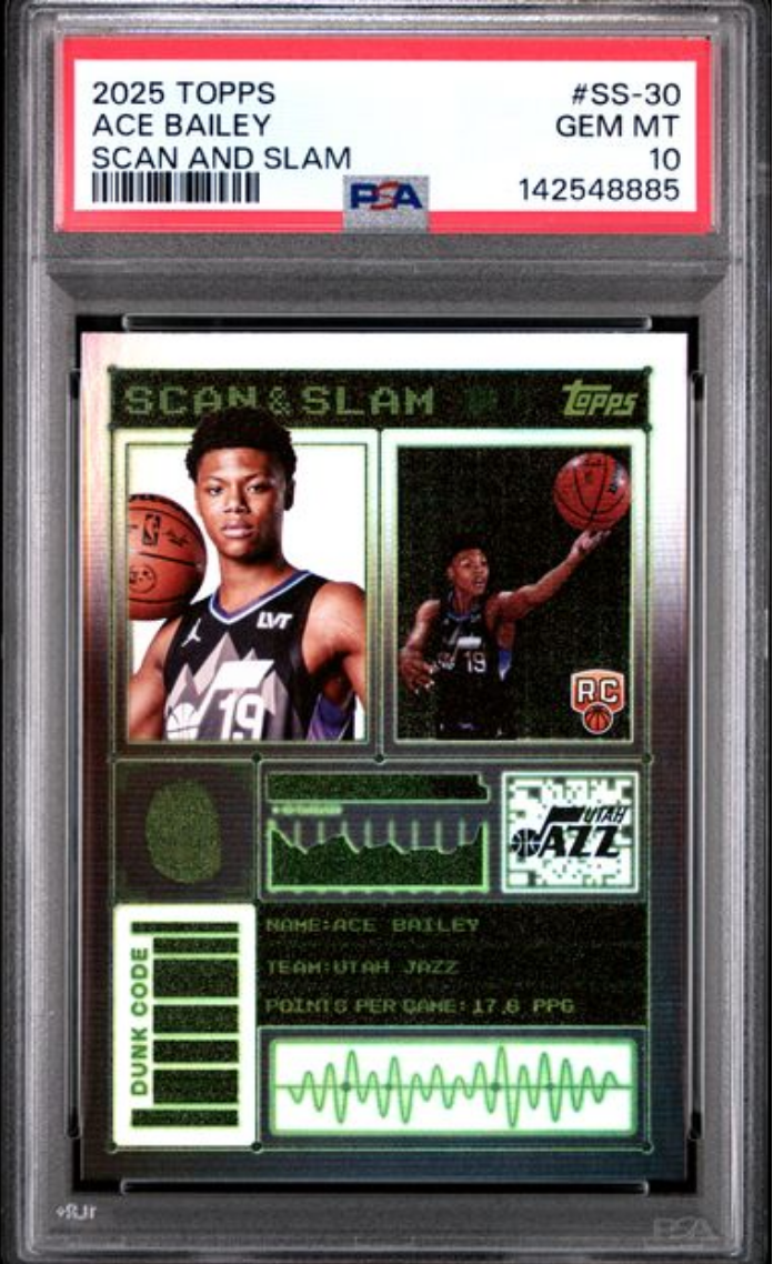 Graded 2025 Topps Ace Bailey #SS30 Scan and Slam Rookie RC Basketball Card PSA 10 Gem Mint