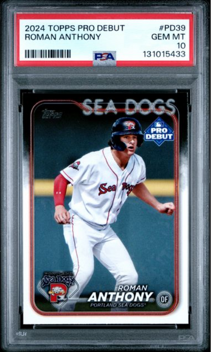 Graded 2024 Topps Pro Debut Roman Anthony #PD39 Rookie RC Baseball Card PSA 10 Gem Mint